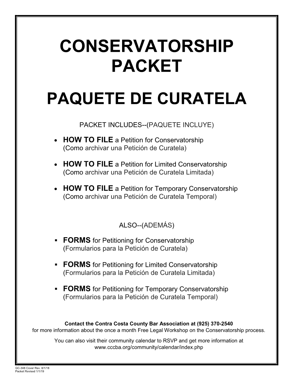 Conservatorship Packet