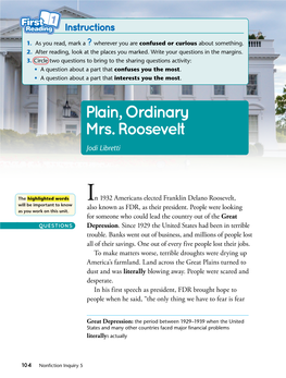 Plain, Ordinary Mrs. Roosevelt