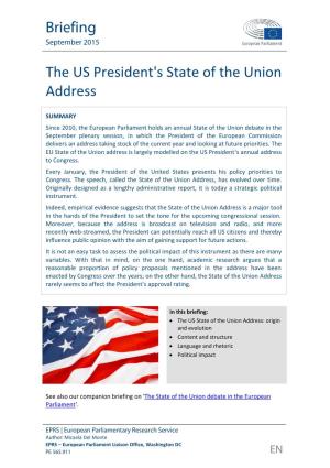 The US President's State of the Union Address