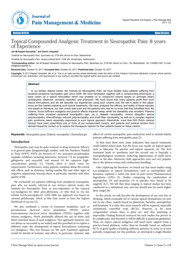 Topical Compounded Analgesic Treatment in Neuropathic Pain: 8