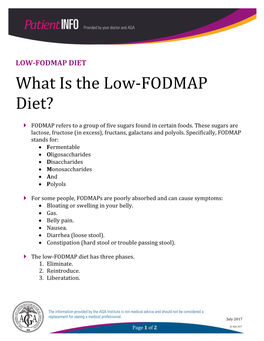 What Is the Low-FODMAP Diet?