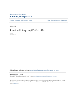 Clayton Enterprise, 06-22-1906 J