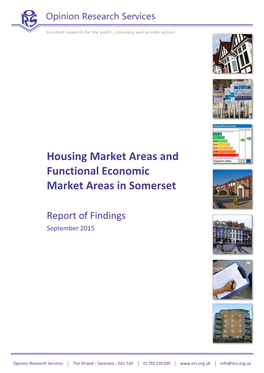 Housing Market Areas and Functional Economic Market Areas in Somerset