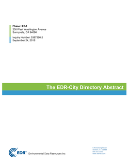 The EDR-City Directory Abstract