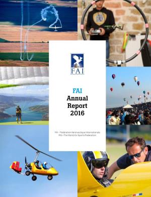 FAI Annual Report 2016