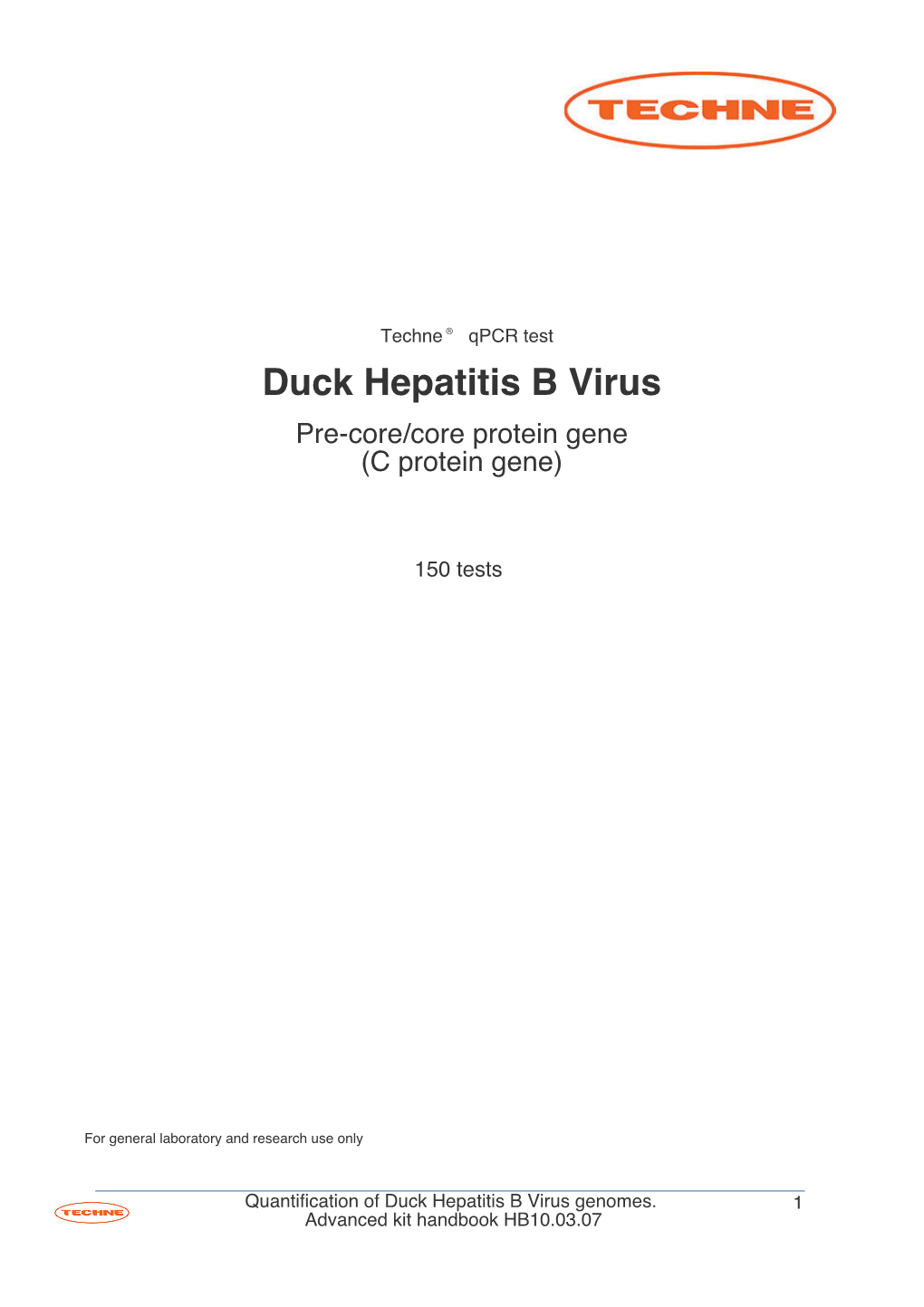 Duck Hepatitis B Virus Pre-Core/Core Protein Gene (C Protein Gene)