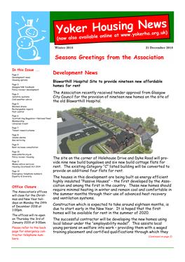 Yoker Housing News Development News