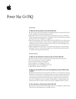 Power Mac G4 FAQ