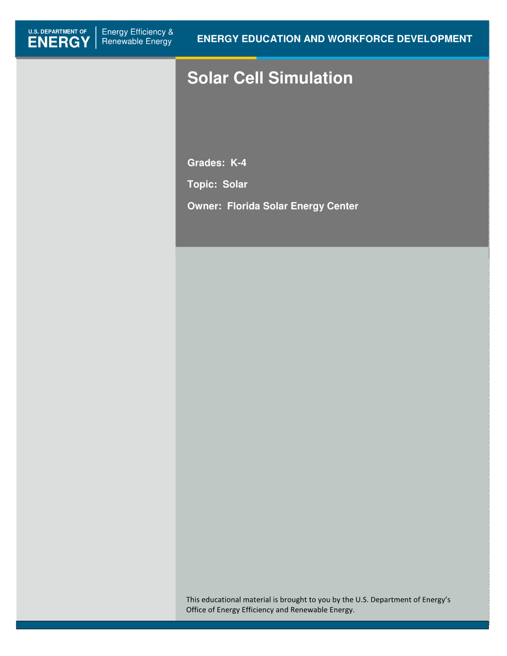 Solar Cell Simulation