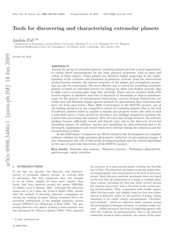 Tools for Discovering and Characterizing Extrasolar Planets 3 and Therefore Undersampled Sources