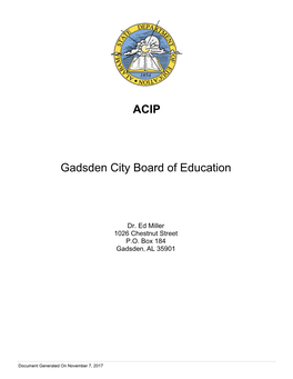 ACIP Gadsden City Board of Education