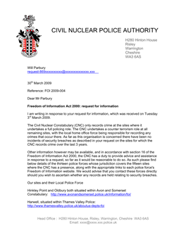 Civil Nuclear Police Authority
