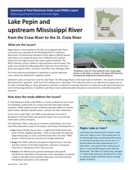 Lake Pepin and Upper Mississippi