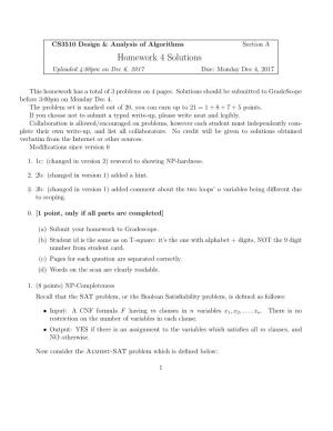 Homework 4 Solutions Uploaded 4:00Pm on Dec 6, 2017 Due: Monday Dec 4, 2017
