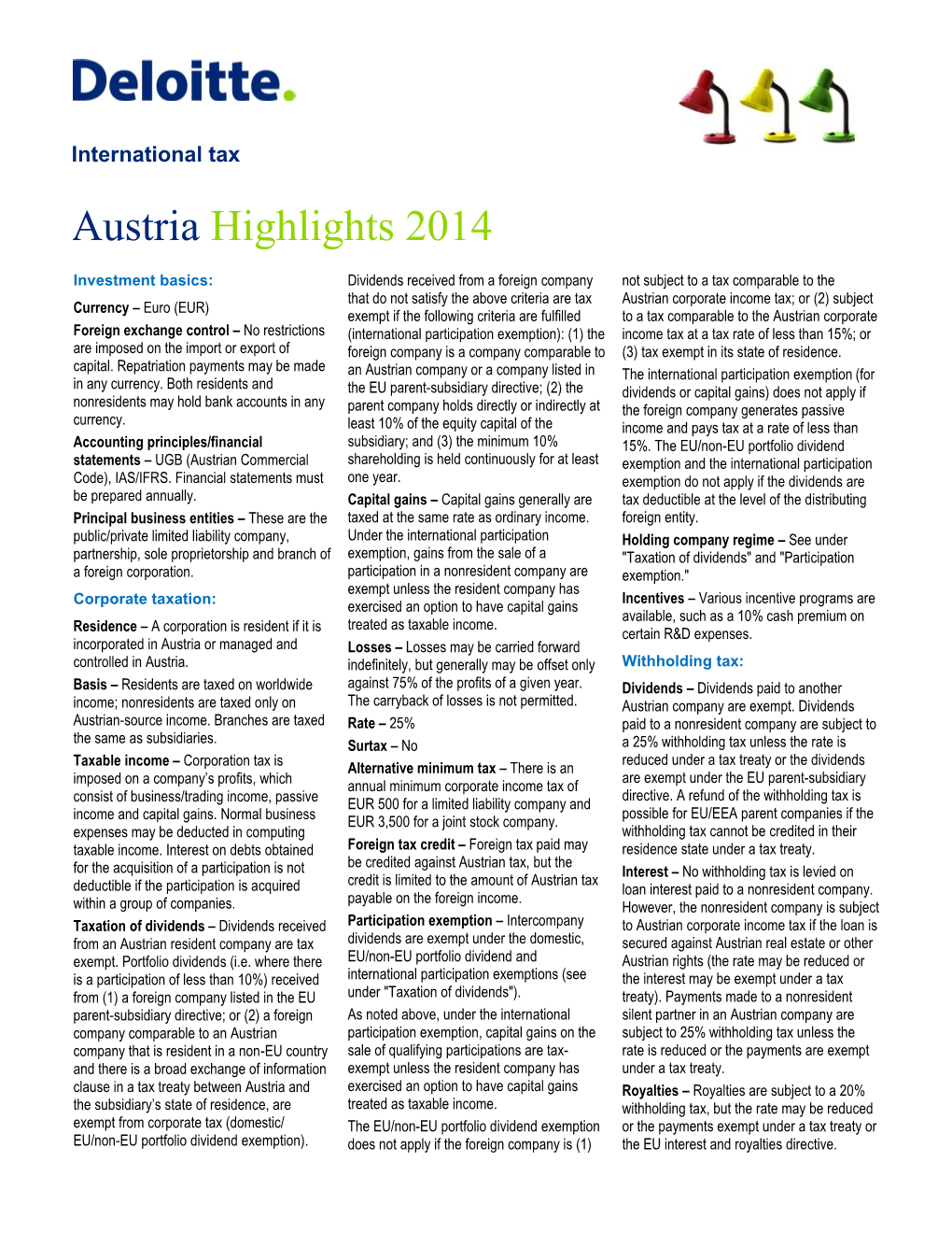 Austria Highlights 2014