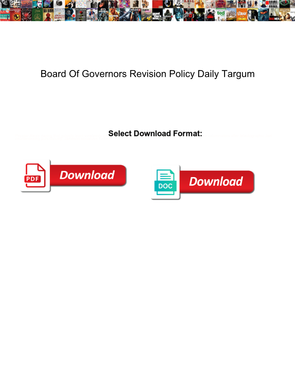 Board of Governors Revision Policy Daily Targum