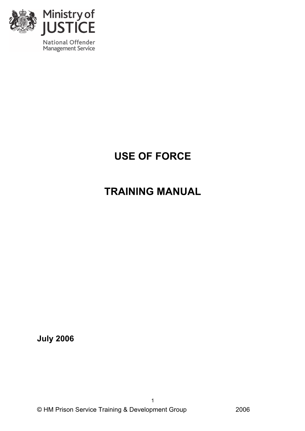 Use of Force Training Manual