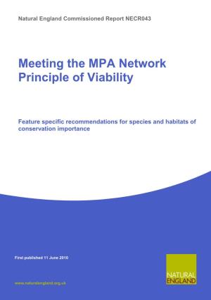 Meeting the MPA Network Principle of Viability