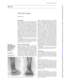 Review the Foot in Sport