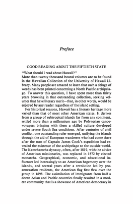 Preface: GOOD READING ABOUT the FIFTIETH STATE
