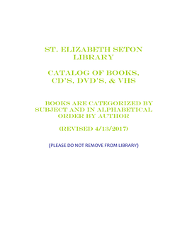 St. Elizabeth Seton Library