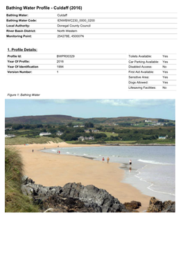 Bathing Water Profile - Culdaff (2016)