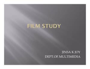 Jinsa K Joy Dept.Of.Multimedia