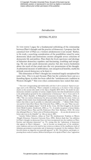 Introduction SITING PLATO