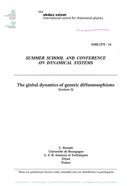 The Global Dynamics of Generic Diffeomorphisms (Lecture 2)