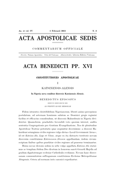 Acta Apostolicae Sedis