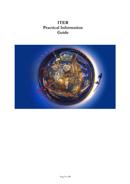 ITER Practical Information Guide