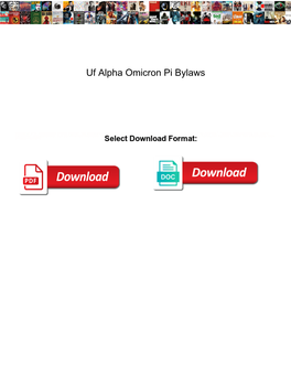 Uf Alpha Omicron Pi Bylaws