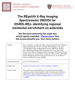 For OSIRIS-Rex: Identifying Regional Elemental Enrichment on Asteroids