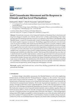 Atoll Groundwater Movement and Its Response to Climatic and Sea-Level Fluctuations