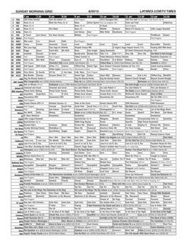 Sunday Morning Grid 8/30/15 Latimes.Com/Tv Times