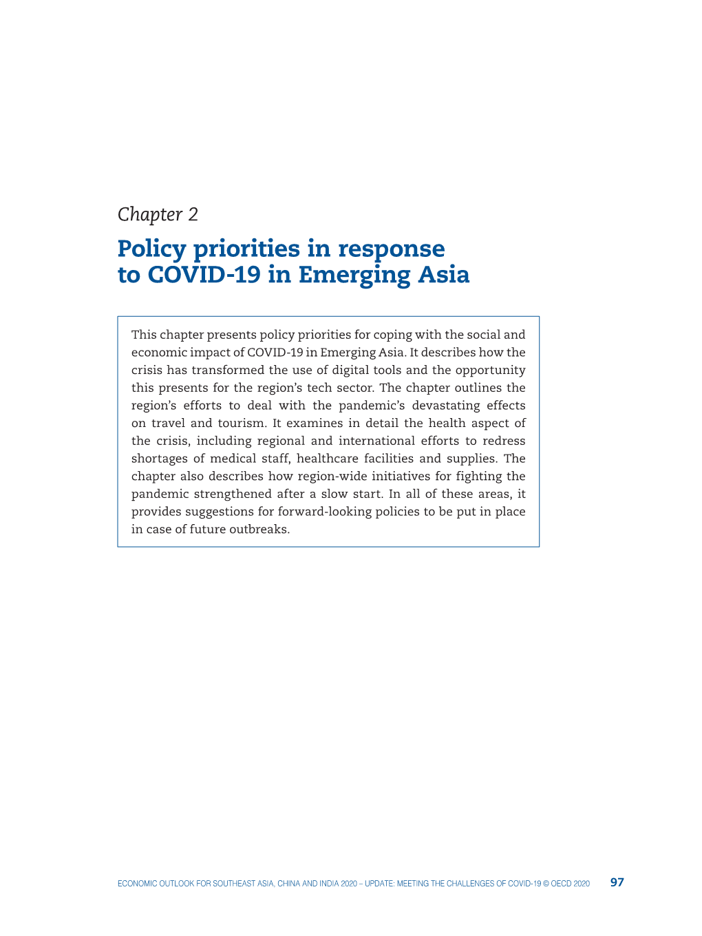 Policy Priorities in Response to COVID-19 in Emerging Asia