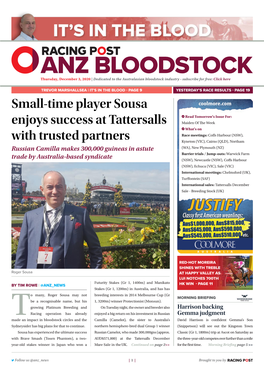 Small-Time Player Sousa Enjoys Success at Tattersalls with Trusted Partners | 2 | Thursday, December 3, 2020