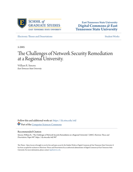 The Challenges of Network Security Remediation at a Regional University