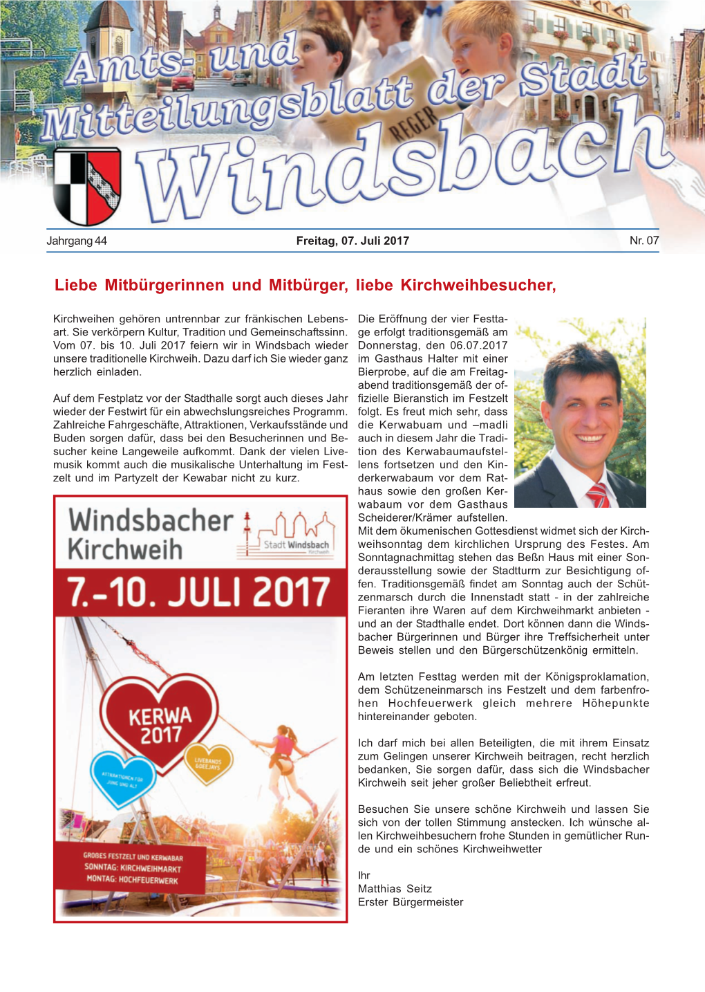 Liebe Mitbürgerinnen Und Mitbürger, Liebe Kirchweihbesucher