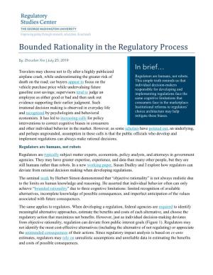 Bounded Rationality in the Regulatory Process