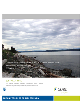 Overcoming Barriers in the Scallop Aquaculture Industry a First Nations Perspective Spring 2013