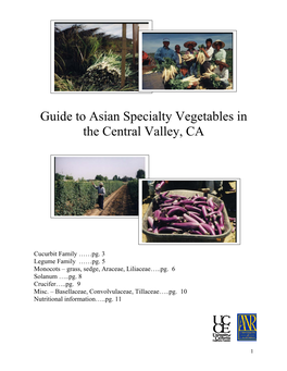 Guide to Asian Specialty Vegetables in the Central Valley, CA