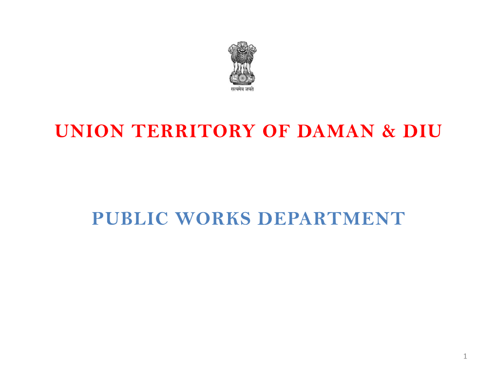 Union Territory of Daman & Diu Public Works Department