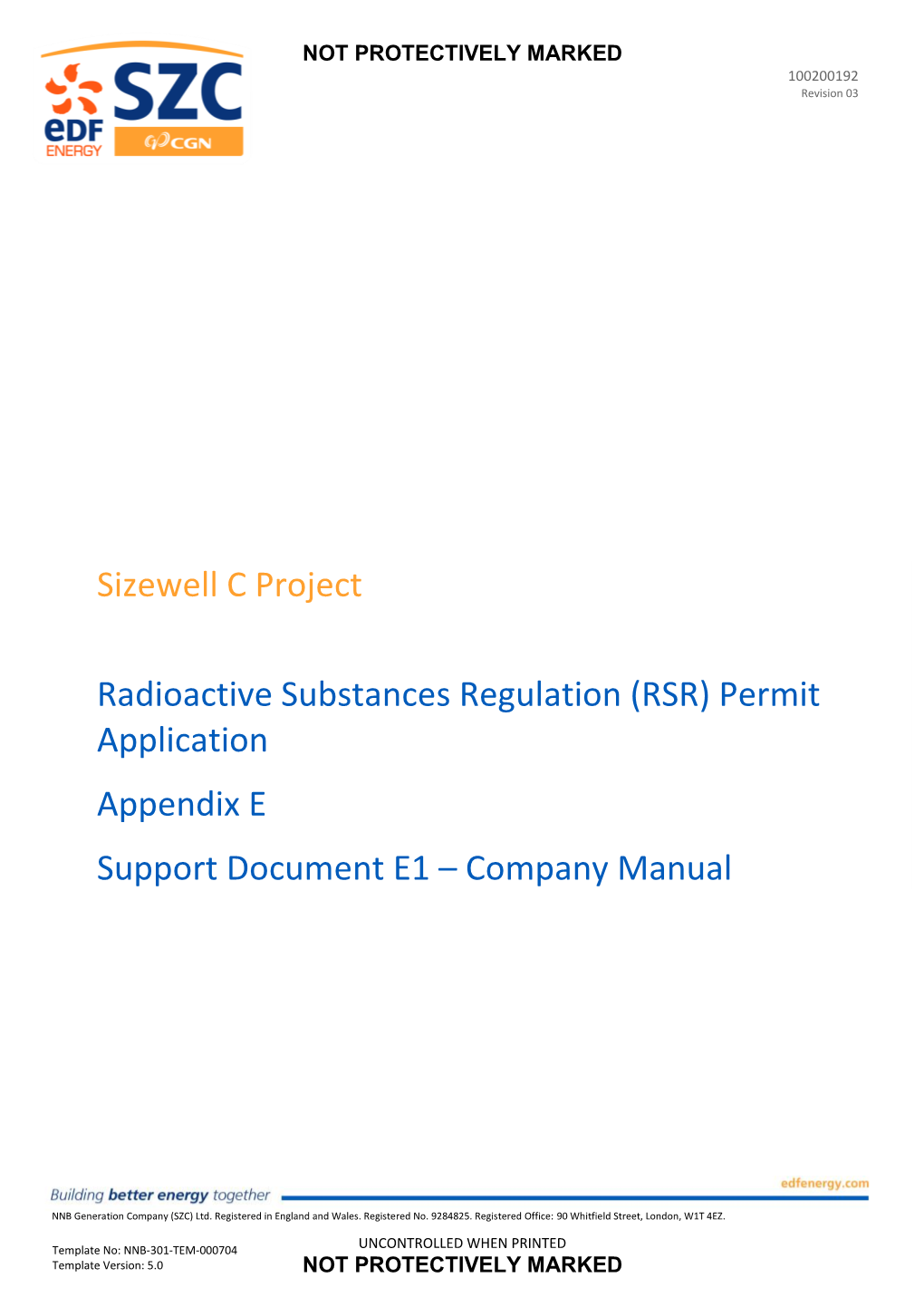 Sizewell C Project Document Template