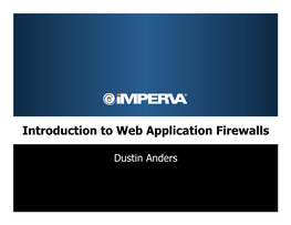Introduction to Web Application Firewalls.Pptx