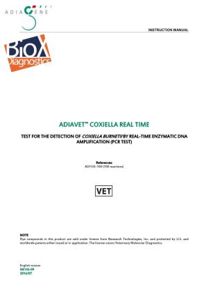 Adiavet™ Coxiella Real Time