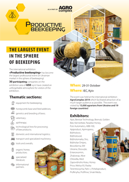 Productive Beekeeping 2020