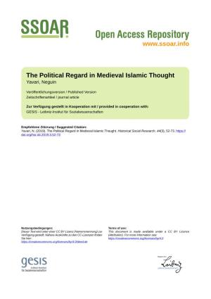 The Political Regard in Medieval Islamic Thought Yavari, Neguin