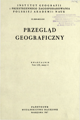 Przegląd Geograficzny T. 59 Z. 4 (1987)