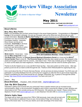 Bayview Village Association Newsletter